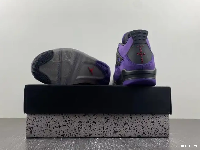 Rep Kickmax Suede 4 Purple Air Jordan Travis Scott x 0617